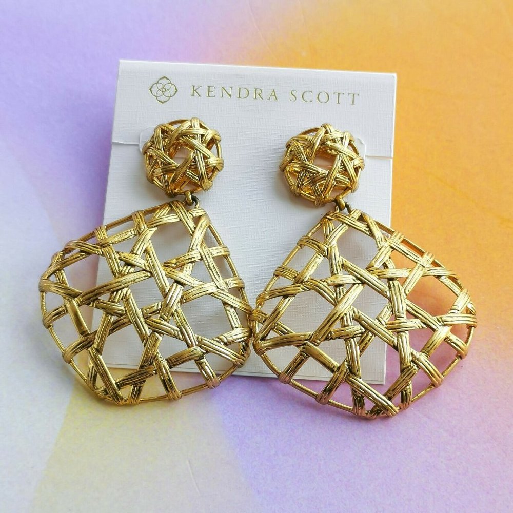 Kendra Scott Statement Earrings - Natalie/Gold